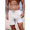 image:imageCOOFANDY 2 in 1 Mens Swim Trunks 7 Inch Quick Dry Board Shorts Beach Swim Shorts Bathing Suit with Compression LinerWhite
