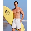 image:imageCOOFANDY 2 in 1 Mens Swim Trunks 7 Inch Quick Dry Board Shorts Beach Swim Shorts Bathing Suit with Compression LinerWhite