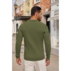 image:imageCOOFANDY Long Sleeve Polo Shirts for Men Lightweight Ribbed Knit Polo Sweater Casual Dress Pullover SweatersArmy Green