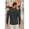image:imageCOOFANDY Long Sleeve Polo Shirts for Men Lightweight Ribbed Knit Polo Sweater Casual Dress Pullover SweatersBlack