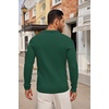 image:imageCOOFANDY Long Sleeve Polo Shirts for Men Lightweight Ribbed Knit Polo Sweater Casual Dress Pullover SweatersGreen