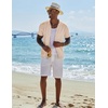 image:imageCOOFANDY Men Casual Button Down Shirts Short Sleeve Summer Beach Shirt Fashion Camp TopsApricot