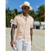 image:imageCOOFANDY Men Casual Button Down Shirts Short Sleeve Summer Beach Shirt Fashion Camp TopsApricot