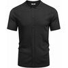 image:imageCOOFANDY Men Casual Button Down Shirts Short Sleeve Summer Beach Shirt Fashion Camp TopsBlack