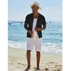 image:imageCOOFANDY Men Casual Button Down Shirts Short Sleeve Summer Beach Shirt Fashion Camp TopsBlack