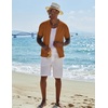 image:imageCOOFANDY Men Casual Button Down Shirts Short Sleeve Summer Beach Shirt Fashion Camp TopsCaramel