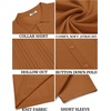 image:imageCOOFANDY Men Casual Button Down Shirts Short Sleeve Summer Beach Shirt Fashion Camp TopsCaramel
