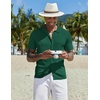 image:imageCOOFANDY Men Casual Button Down Shirts Short Sleeve Summer Beach Shirt Fashion Camp TopsEver Green