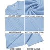 image:imageCOOFANDY Men Casual Button Down Shirts Short Sleeve Summer Beach Shirt Fashion Camp TopsLight Blue