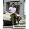 image:imageCOOFANDY Men Casual Joggers Pants Cotton Cargo Elastic Waist Chino Pants Twill Hiking Outdoor SweatpantsArmy Green