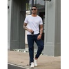 image:imageCOOFANDY Men Casual Joggers Pants Cotton Cargo Elastic Waist Chino Pants Twill Hiking Outdoor SweatpantsBlue