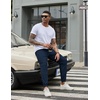 image:imageCOOFANDY Men Casual Joggers Pants Cotton Cargo Elastic Waist Chino Pants Twill Hiking Outdoor SweatpantsBlue