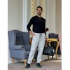 image:imageCOOFANDY Men Casual Joggers Pants Cotton Cargo Elastic Waist Chino Pants Twill Hiking Outdoor SweatpantsLight Grey