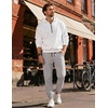 image:imageCOOFANDY Men Casual Joggers Pants Cotton Cargo Elastic Waist Chino Pants Twill Hiking Outdoor SweatpantsLight Grey