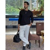 image:imageCOOFANDY Men Casual Joggers Pants Cotton Cargo Elastic Waist Chino Pants Twill Hiking Outdoor SweatpantsLight Grey