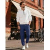 image:imageCOOFANDY Men Casual Joggers Pants Cotton Cargo Elastic Waist Chino Pants Twill Hiking Outdoor SweatpantsNavy Blue