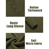 image:imageCOOFANDY Men Casual Knit Sweater Quarter Button Henley Long Sleeve Slim Fit Twisted Pullover SweaterArmy Green