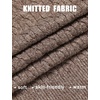 image:imageCOOFANDY Men Casual Knit Sweater Quarter Button Henley Long Sleeve Slim Fit Twisted Pullover SweaterBrown and White