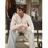 image:imageCOOFANDY Men Casual Knit Sweater Quarter Button Henley Long Sleeve Slim Fit Twisted Pullover SweaterCream Color