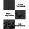 image:imageCOOFANDY Men Casual Knit Sweater Quarter Button Henley Long Sleeve Slim Fit Twisted Pullover SweaterDark Gray
