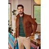 image:imageCOOFANDY Men Casual Knit Sweater Quarter Button Henley Long Sleeve Slim Fit Twisted Pullover SweaterLake Green