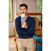 image:imageCOOFANDY Men Casual Knit Sweater Quarter Button Henley Long Sleeve Slim Fit Twisted Pullover SweaterNavy Blue