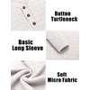 image:imageCOOFANDY Men Casual Knit Sweater Quarter Button Henley Long Sleeve Slim Fit Twisted Pullover SweaterWhite