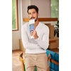 image:imageCOOFANDY Men Casual Knit Sweater Quarter Button Henley Long Sleeve Slim Fit Twisted Pullover SweaterWhite