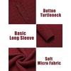 image:imageCOOFANDY Men Casual Knit Sweater Quarter Button Henley Long Sleeve Slim Fit Twisted Pullover SweaterWine Red