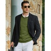 image:imageCOOFANDY Men Casual V Neck Sweater Ribbed Knit Slim Fit Long Sleeve Pullover TopArmy Green