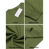 image:imageCOOFANDY Men Casual V Neck Sweater Ribbed Knit Slim Fit Long Sleeve Pullover TopArmy Green