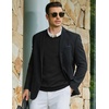 image:imageCOOFANDY Men Casual V Neck Sweater Ribbed Knit Slim Fit Long Sleeve Pullover TopBlack