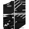 image:imageCOOFANDY Men Casual V Neck Sweater Ribbed Knit Slim Fit Long Sleeve Pullover TopBlackwhite