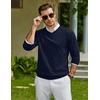 image:imageCOOFANDY Men Casual V Neck Sweater Ribbed Knit Slim Fit Long Sleeve Pullover TopBlue