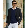 image:imageCOOFANDY Men Casual V Neck Sweater Ribbed Knit Slim Fit Long Sleeve Pullover TopBlue