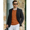 image:imageCOOFANDY Men Casual V Neck Sweater Ribbed Knit Slim Fit Long Sleeve Pullover TopBrown