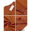 image:imageCOOFANDY Men Casual V Neck Sweater Ribbed Knit Slim Fit Long Sleeve Pullover TopBrown