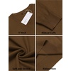 image:imageCOOFANDY Men Casual V Neck Sweater Ribbed Knit Slim Fit Long Sleeve Pullover TopDark Brown