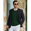 image:imageCOOFANDY Men Casual V Neck Sweater Ribbed Knit Slim Fit Long Sleeve Pullover TopGreen