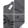 image:imageCOOFANDY Men Casual V Neck Sweater Ribbed Knit Slim Fit Long Sleeve Pullover TopGrey