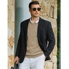 image:imageCOOFANDY Men Casual V Neck Sweater Ribbed Knit Slim Fit Long Sleeve Pullover TopKhaki
