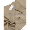 image:imageCOOFANDY Men Casual V Neck Sweater Ribbed Knit Slim Fit Long Sleeve Pullover TopKhaki