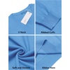 image:imageCOOFANDY Men Casual V Neck Sweater Ribbed Knit Slim Fit Long Sleeve Pullover TopLight Blue