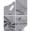 image:imageCOOFANDY Men Casual V Neck Sweater Ribbed Knit Slim Fit Long Sleeve Pullover TopLight Grey