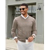image:imageCOOFANDY Men Casual V Neck Sweater Ribbed Knit Slim Fit Long Sleeve Pullover TopPat17