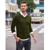image:imageCOOFANDY Men Casual V Neck Sweater Ribbed Knit Slim Fit Long Sleeve Pullover TopPat19