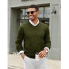 image:imageCOOFANDY Men Casual V Neck Sweater Ribbed Knit Slim Fit Long Sleeve Pullover TopPat19
