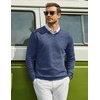 image:imageCOOFANDY Men Casual V Neck Sweater Ribbed Knit Slim Fit Long Sleeve Pullover TopPattern 5