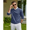 image:imageCOOFANDY Men Casual V Neck Sweater Ribbed Knit Slim Fit Long Sleeve Pullover TopPattern 5