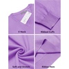 image:imageCOOFANDY Men Casual V Neck Sweater Ribbed Knit Slim Fit Long Sleeve Pullover TopPurple